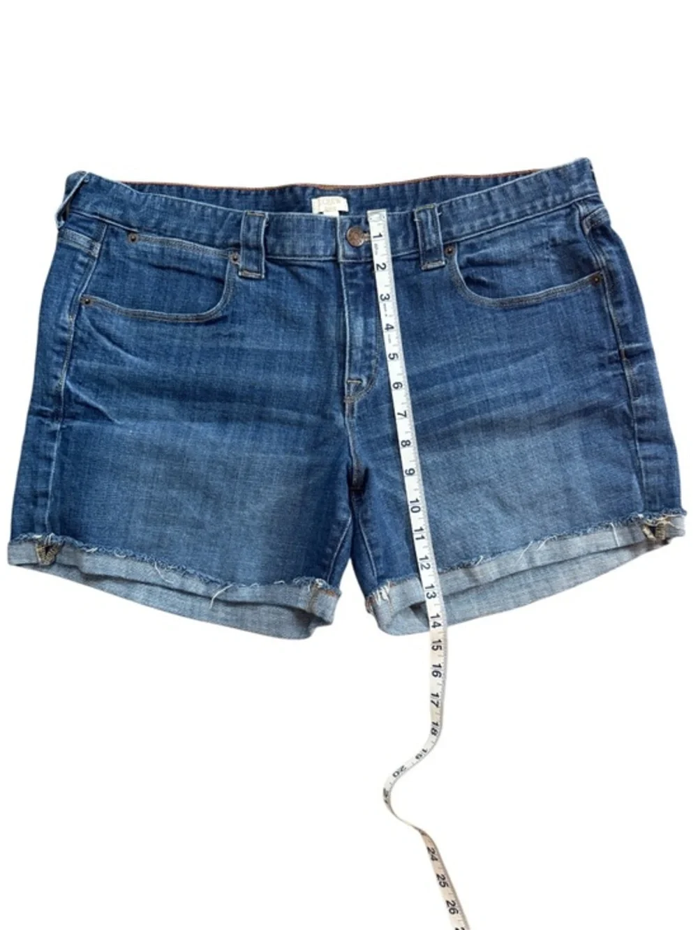 J. Crew Stretch Denim Shorts Medium Wash Capsule Wardrobe 14 Coastal Casual